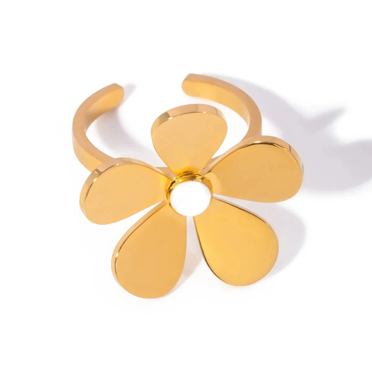 18k Dainty Daisy Floral Ring - Aryomi
