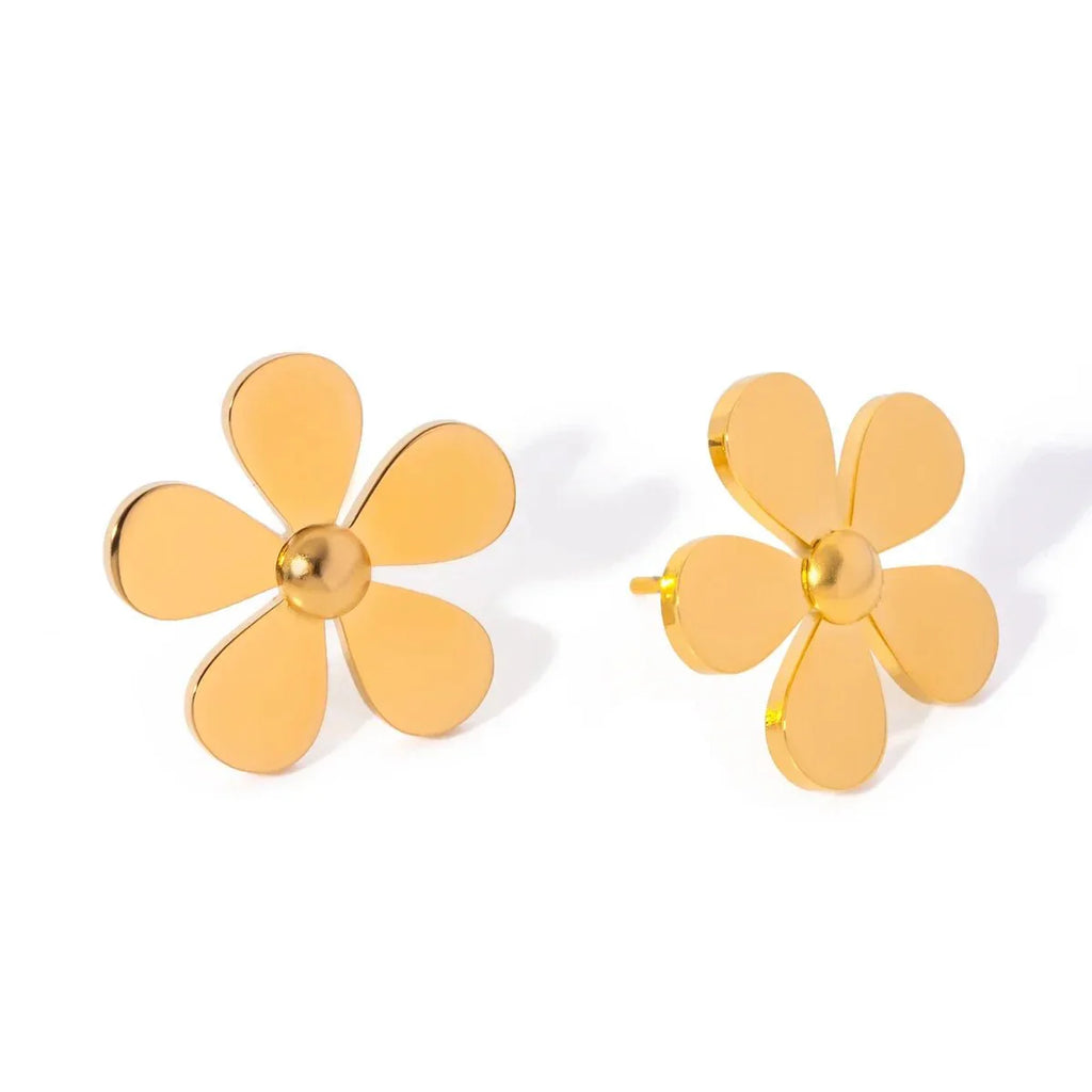 18k Dainty Flower Earrings - Aryomi