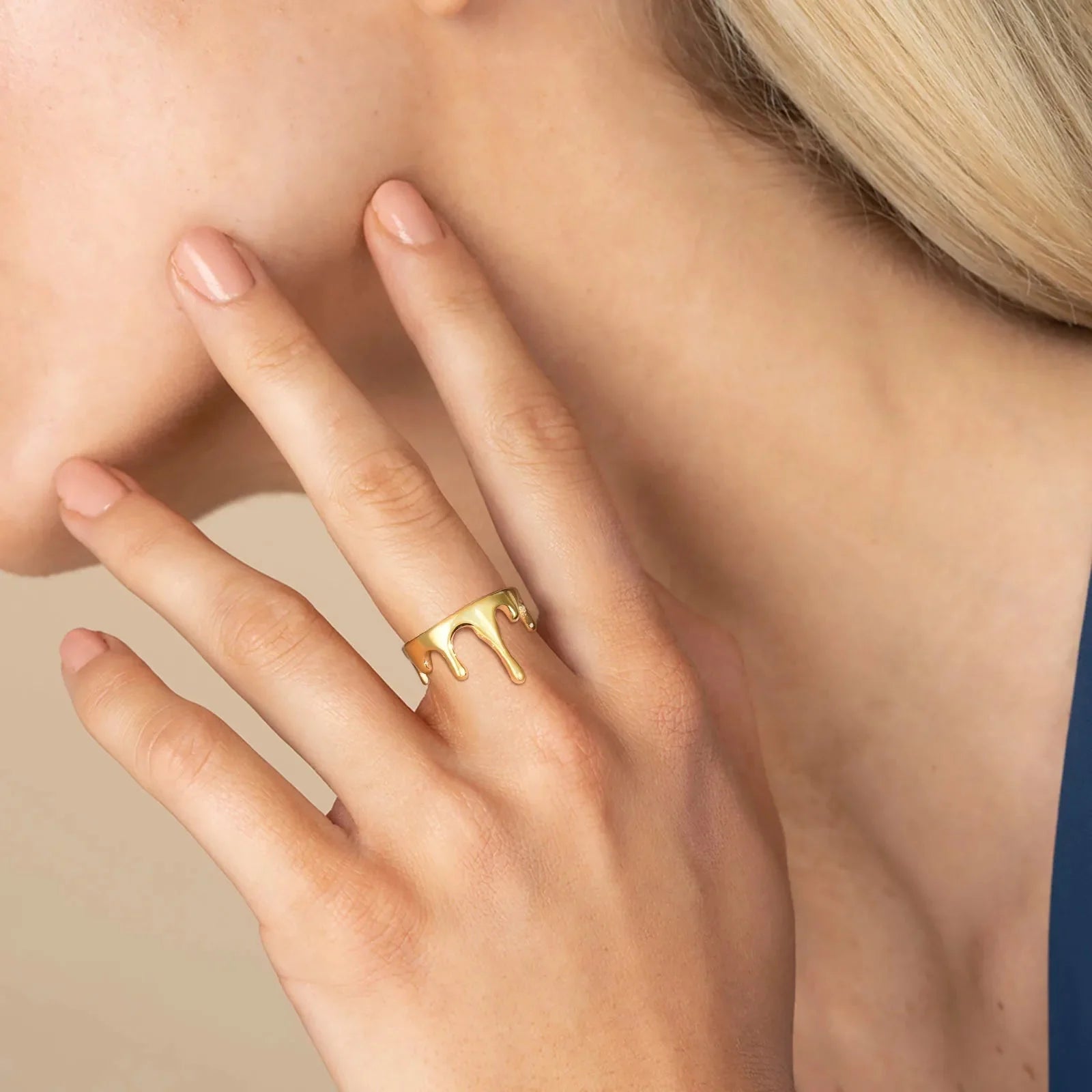 18k Minimal Melting Ring - Aryomi
