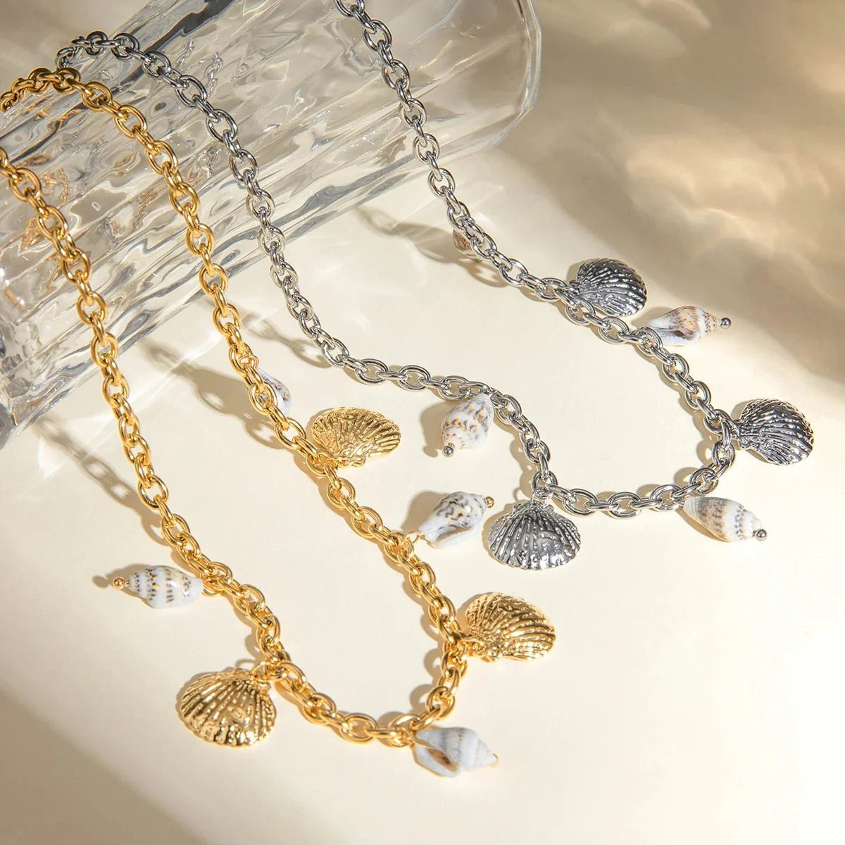 18k Summer Beach Sea Shell Necklace - Aryomi
