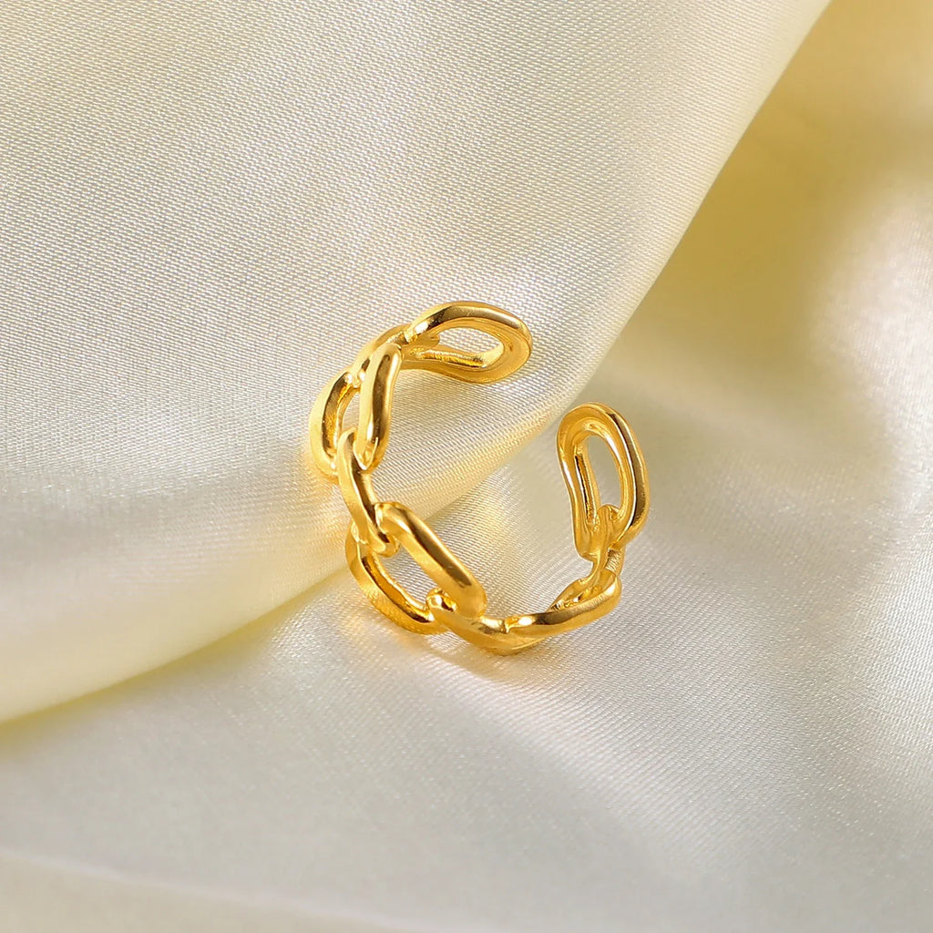 18k Adjustable Elegant Chain Linked Ring