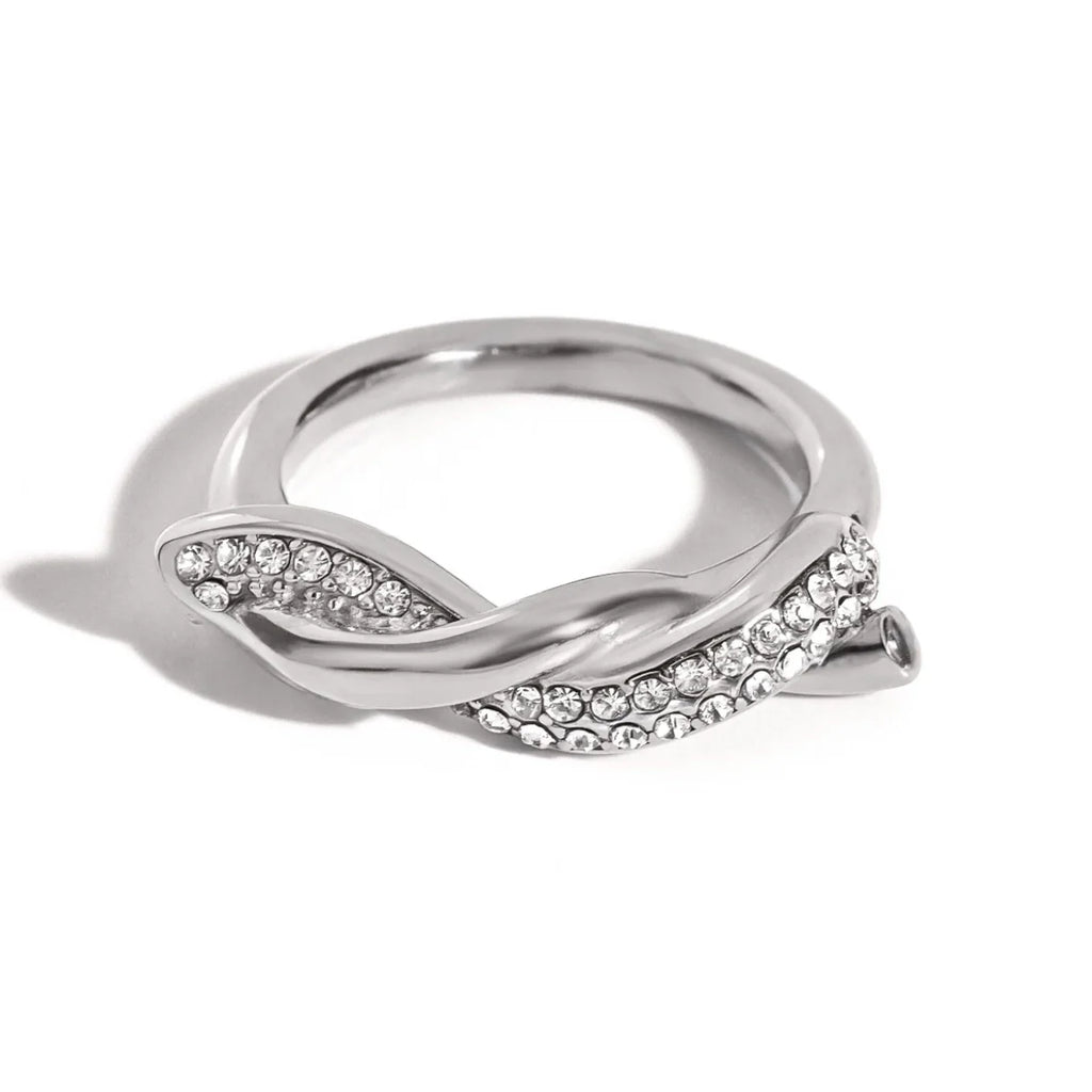 Intertwined Diamond Accent Ring