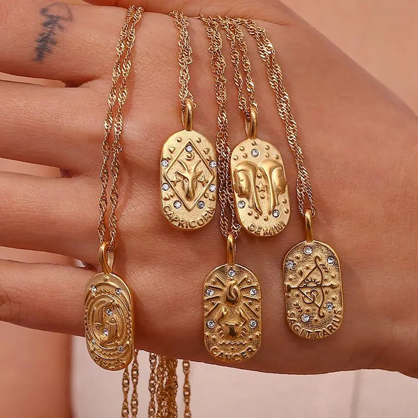 Dainty Zodiac Tarot Inspired Necklace
