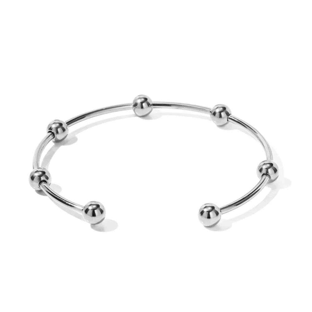 Classy Separated Sphere Bangle Bracelet