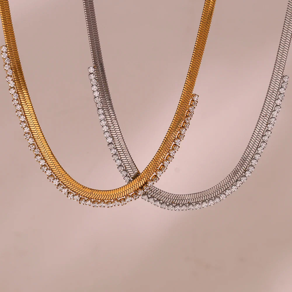 Herringbone Diamond Dazzle Necklace