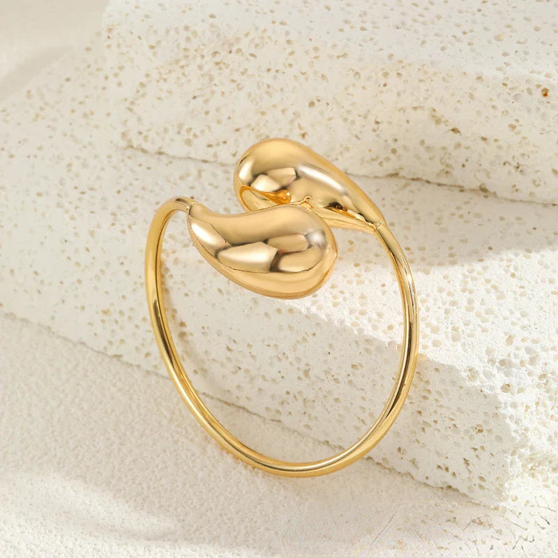Bold Water Drop Bangle Bracelet