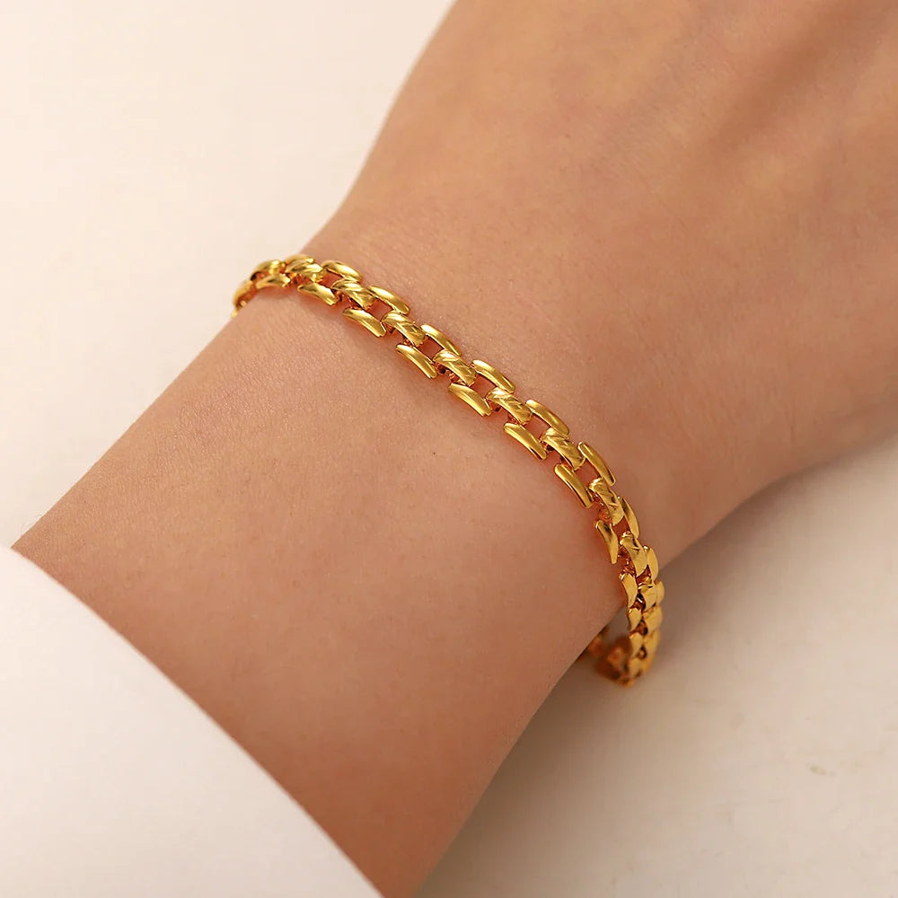 18k Thin Horology Inspired Bracelet