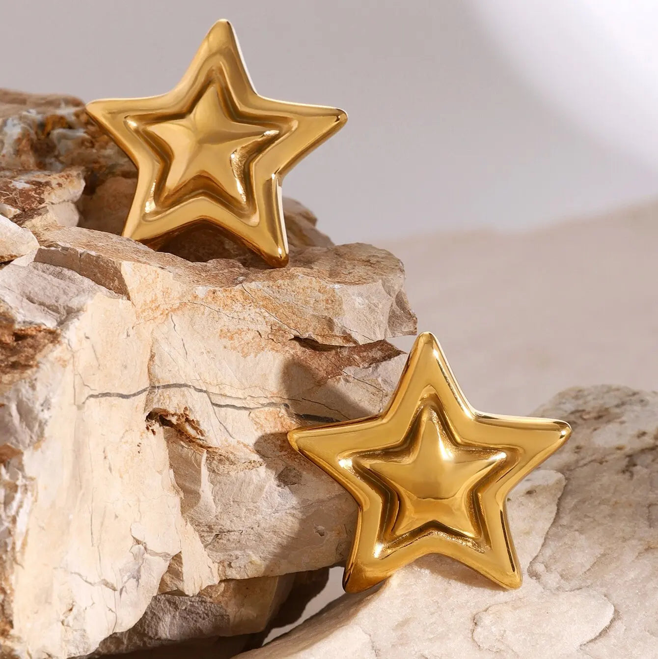 Bold Five Point Star Earrings