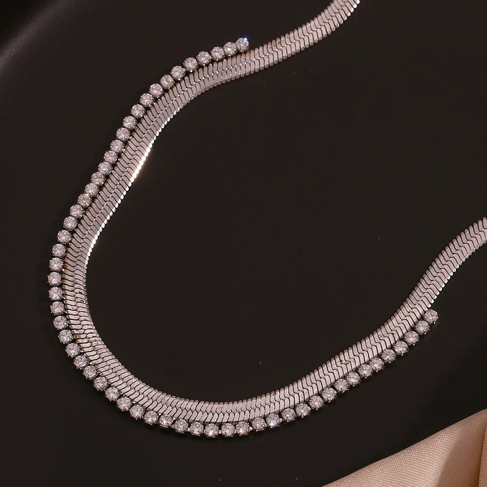 Herringbone Diamond Dazzle Necklace