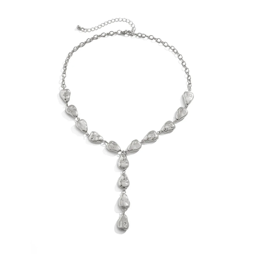 Modern Stone Inspired Lariat Necklace
