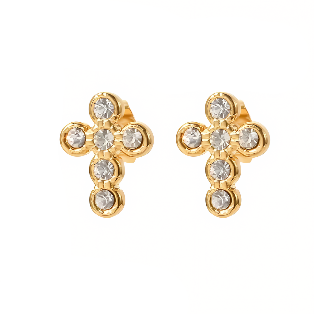Dainty Cross Stud Earrings