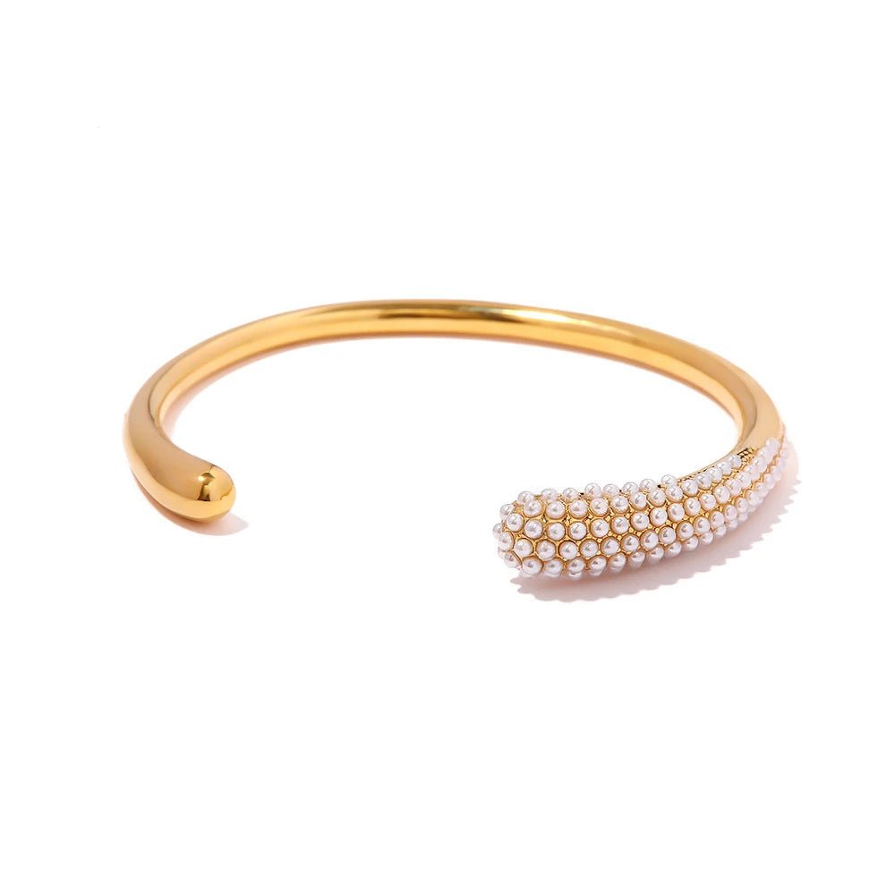 Accented Classy Bangle Cuff Bracelets - Aryomi