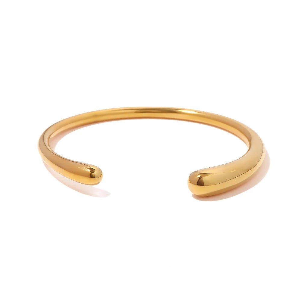 Accented Classy Bangle Cuff Bracelets - Aryomi