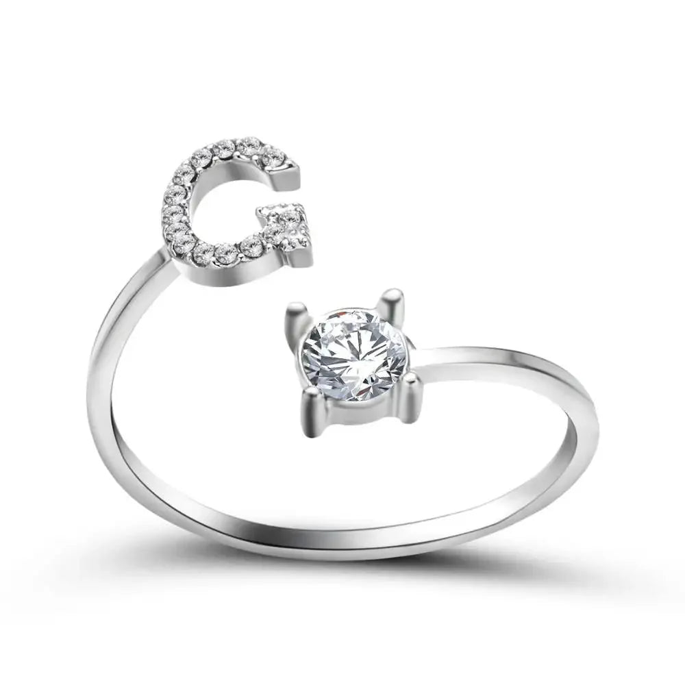 Adjustable Letter Initial Ring - Aryomi