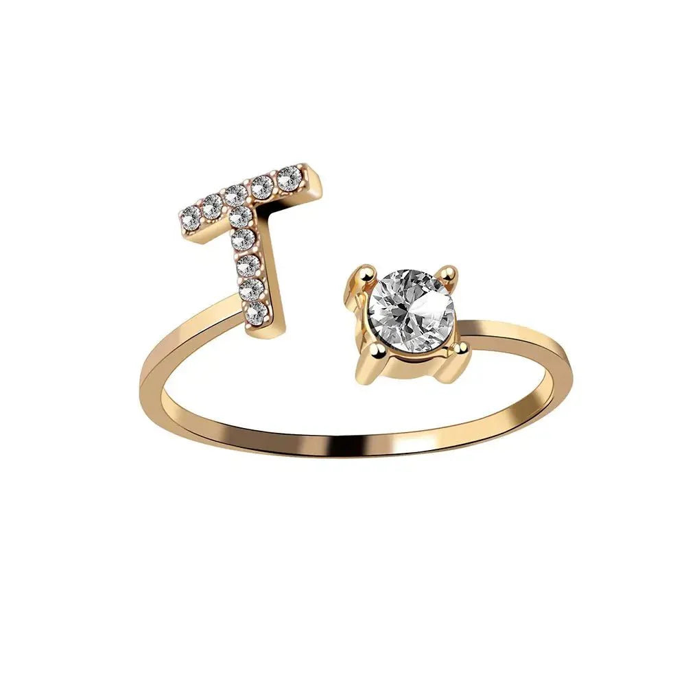 Adjustable Letter Initial Ring - Aryomi