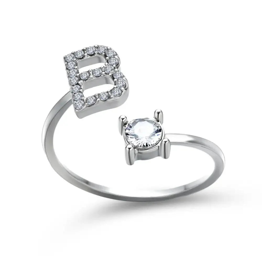 Adjustable Letter Initial Ring - Aryomi
