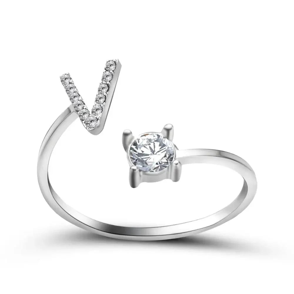 Adjustable Letter Initial Ring - Aryomi