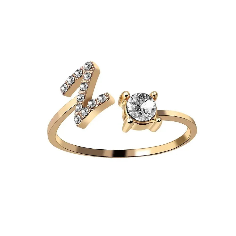 Adjustable Letter Initial Ring - Aryomi