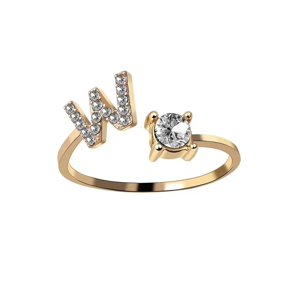 Adjustable Letter Initial Ring - Aryomi