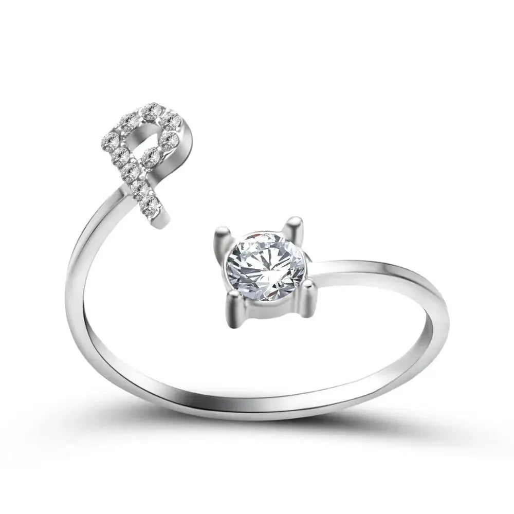 Adjustable Letter Initial Ring - Aryomi
