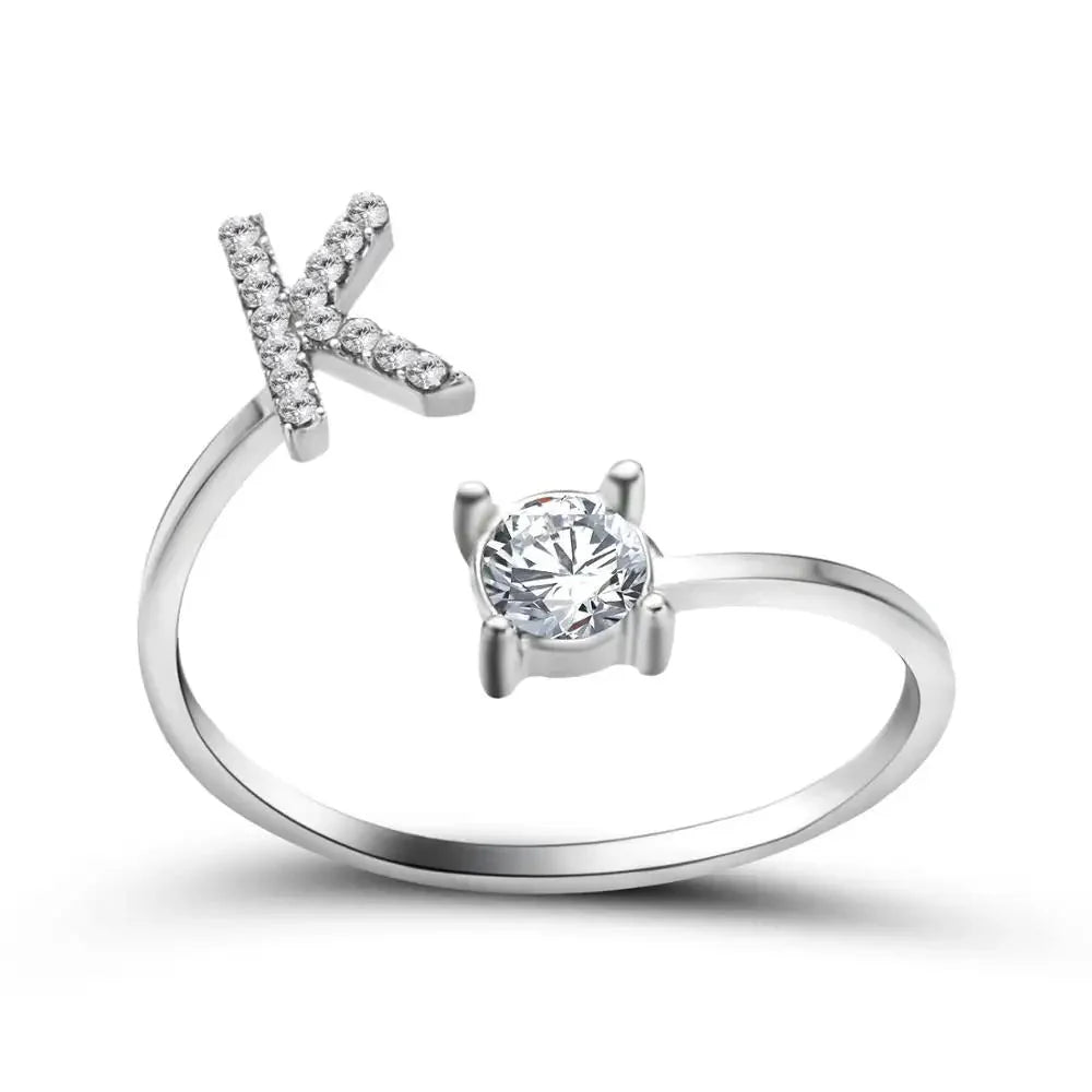Adjustable Letter Initial Ring - Aryomi