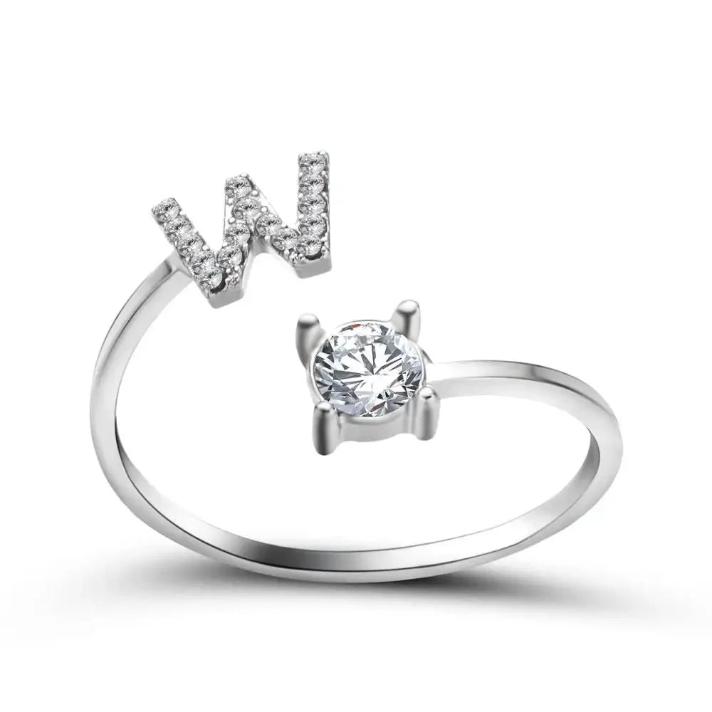 Adjustable Letter Initial Ring - Aryomi