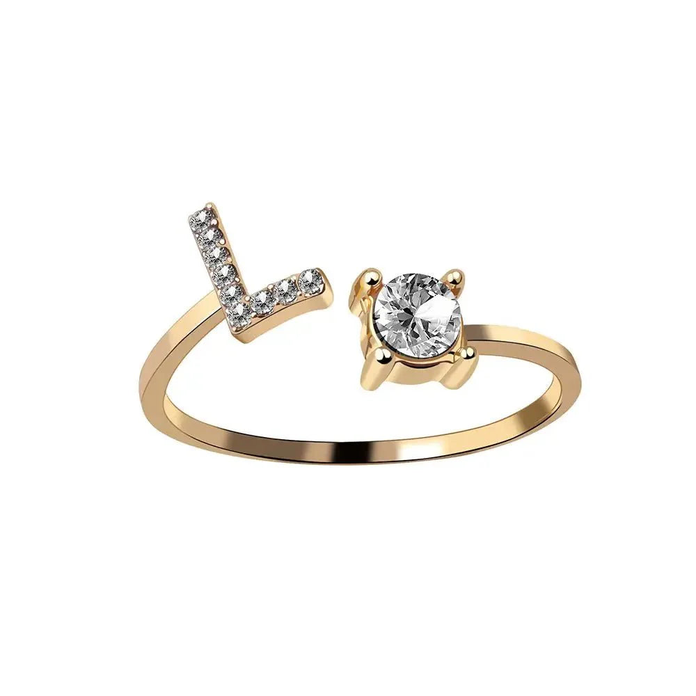 Adjustable Letter Initial Ring - Aryomi