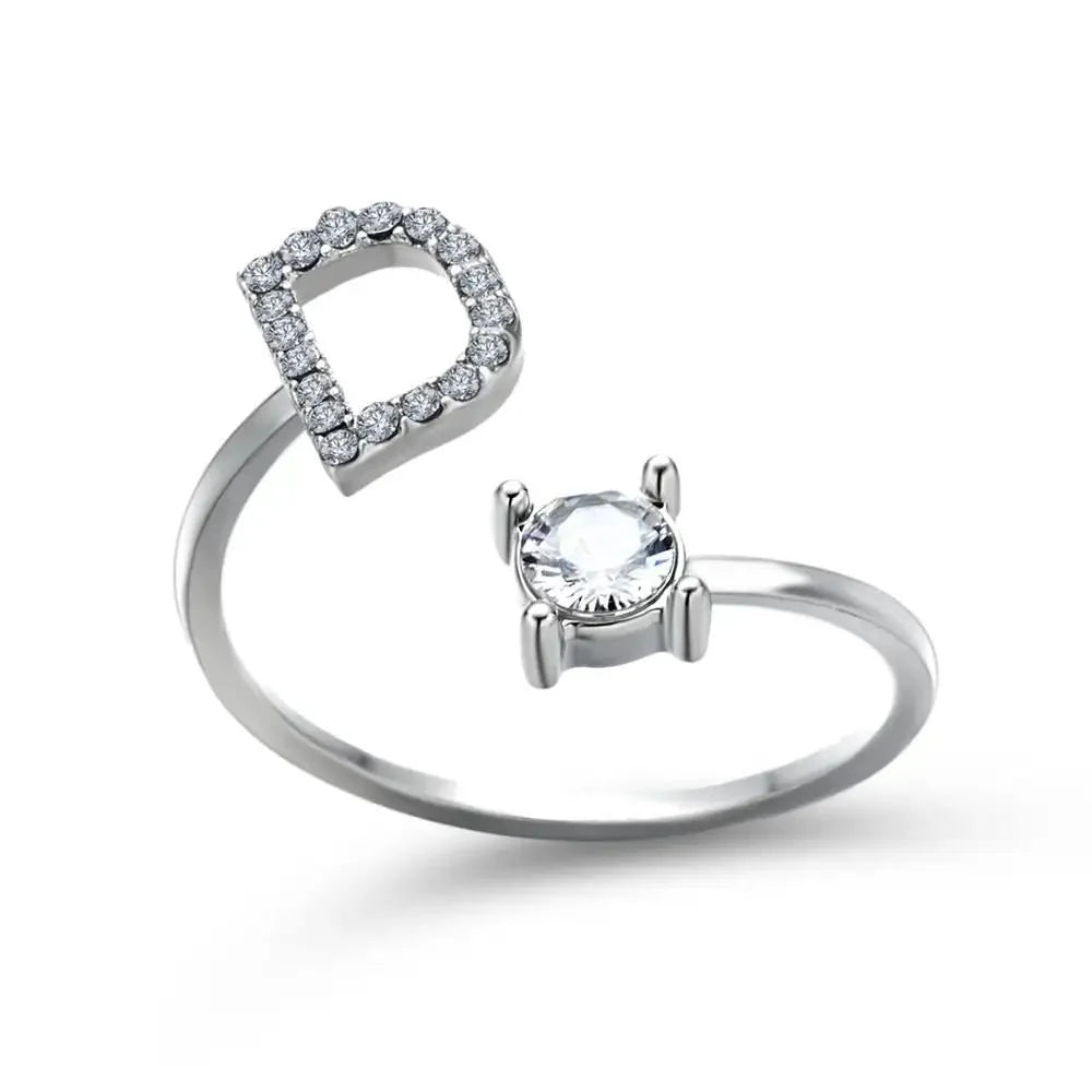 Adjustable Letter Initial Ring - Aryomi