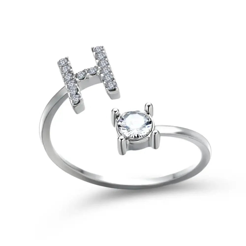Adjustable Letter Initial Ring - Aryomi