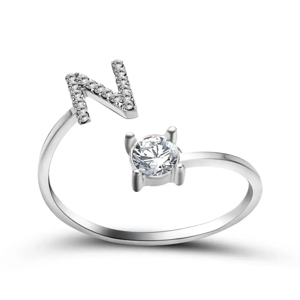 Adjustable Letter Initial Ring - Aryomi