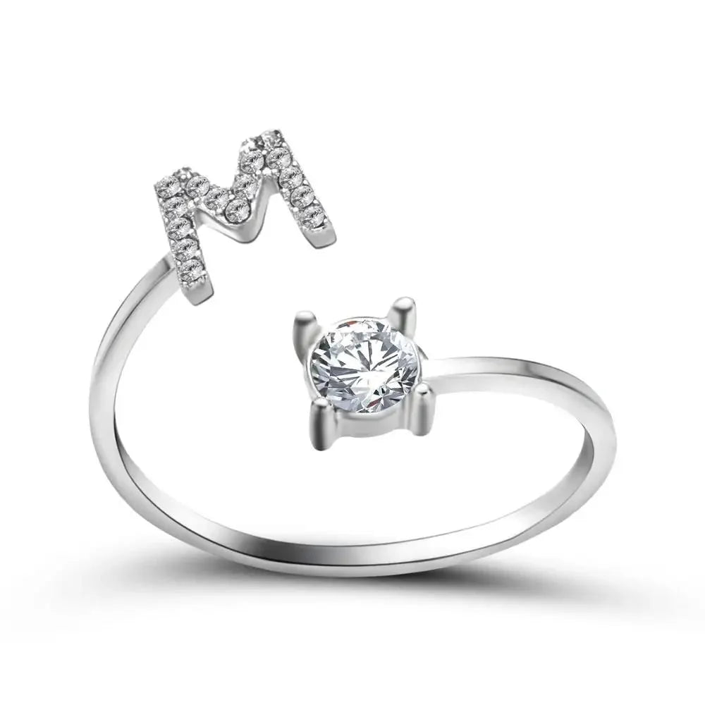 Adjustable Letter Initial Ring - Aryomi