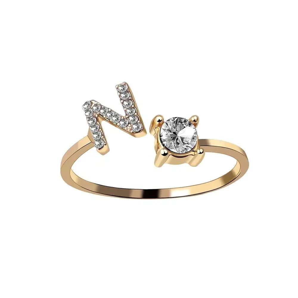 Adjustable Letter Initial Ring - Aryomi