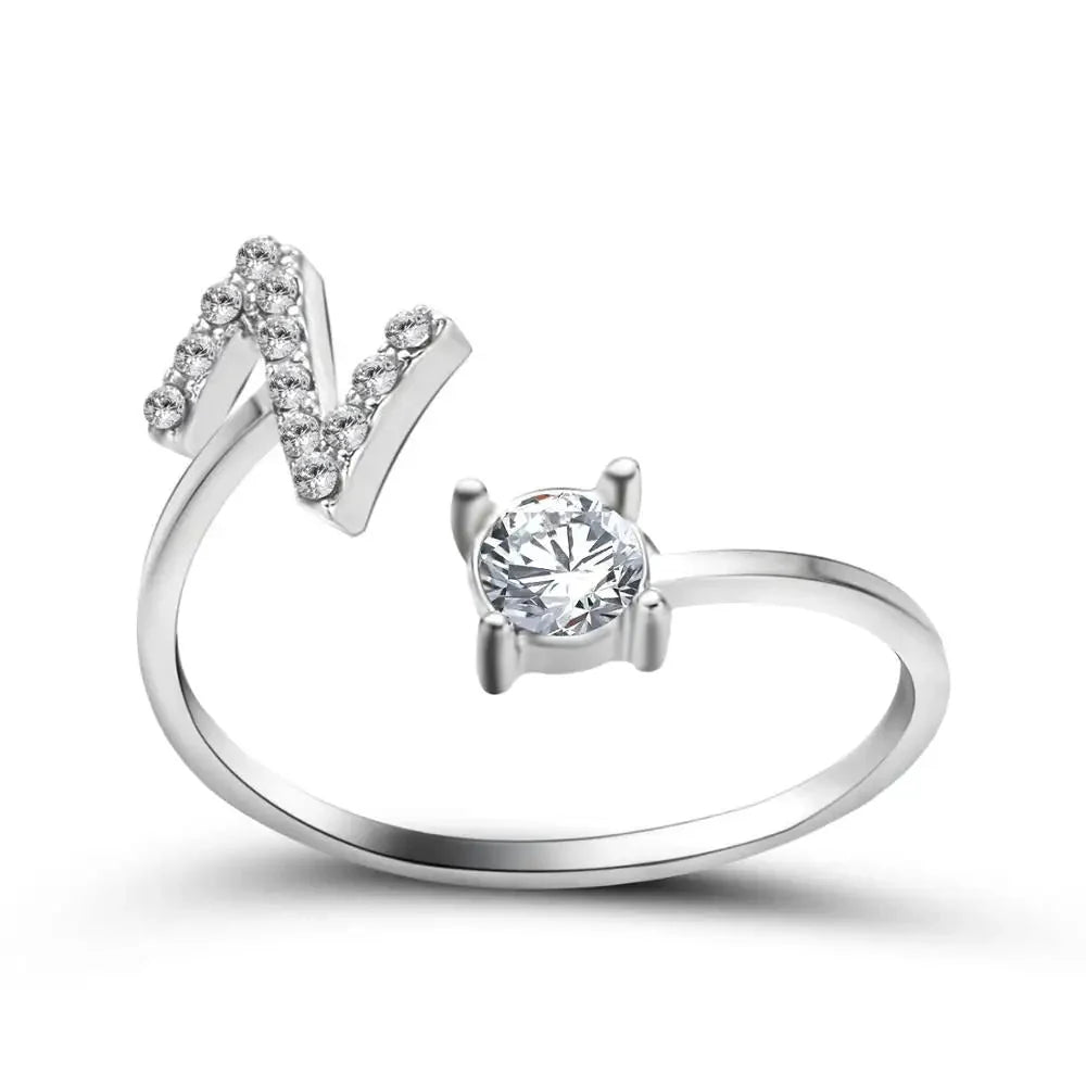 Adjustable Letter Initial Ring - Aryomi