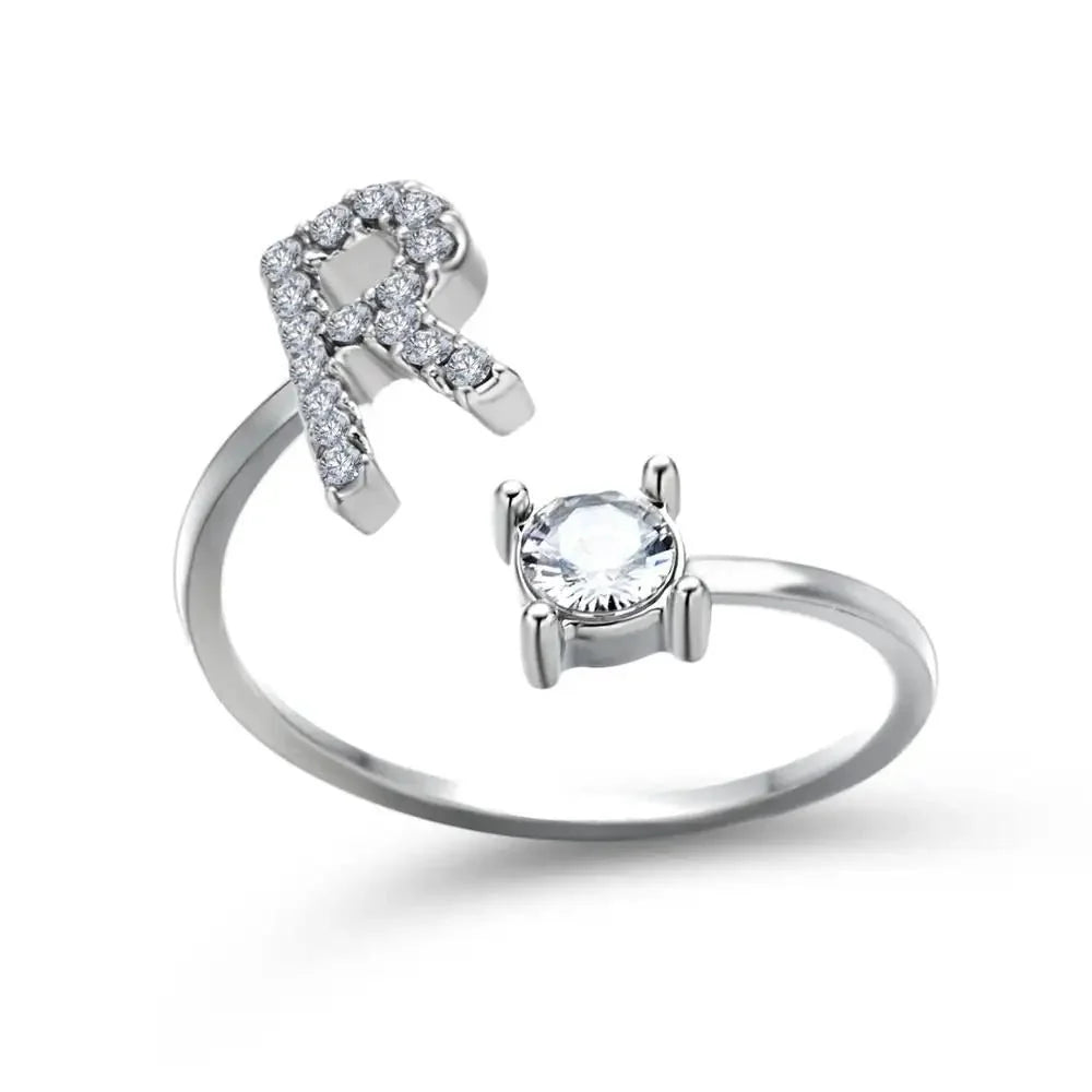 Adjustable Letter Initial Ring - Aryomi