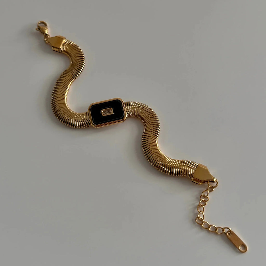 Chunky Chain & Herringbone Bracelets - Aryomi