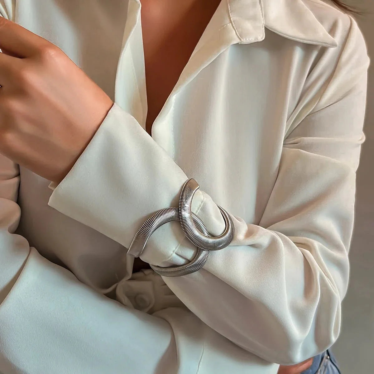 Chunky Spiral Cuff Bracelet - Aryomi
