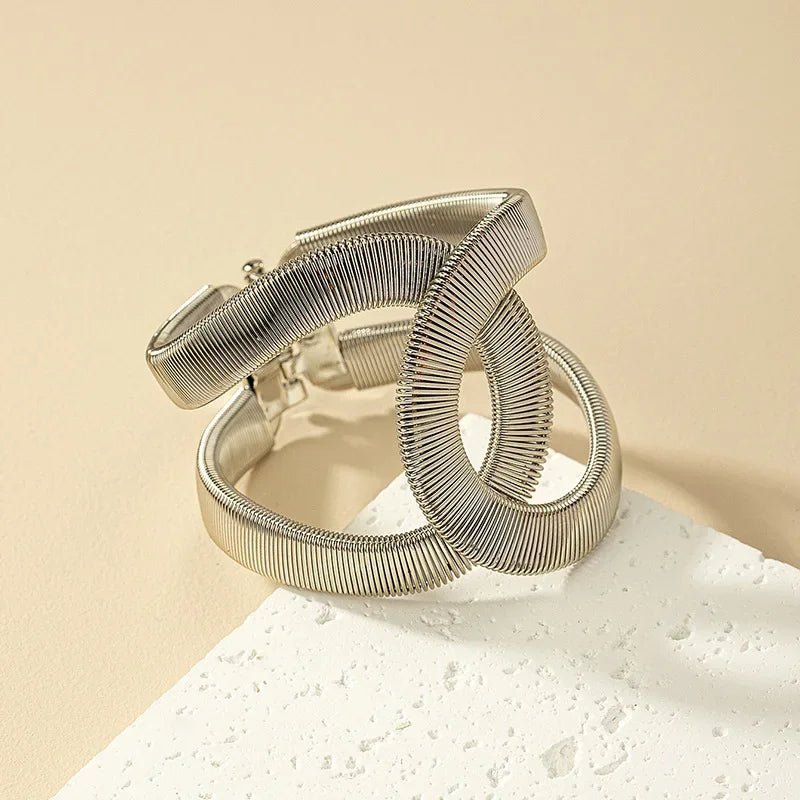 Chunky Spiral Cuff Bracelet - Aryomi