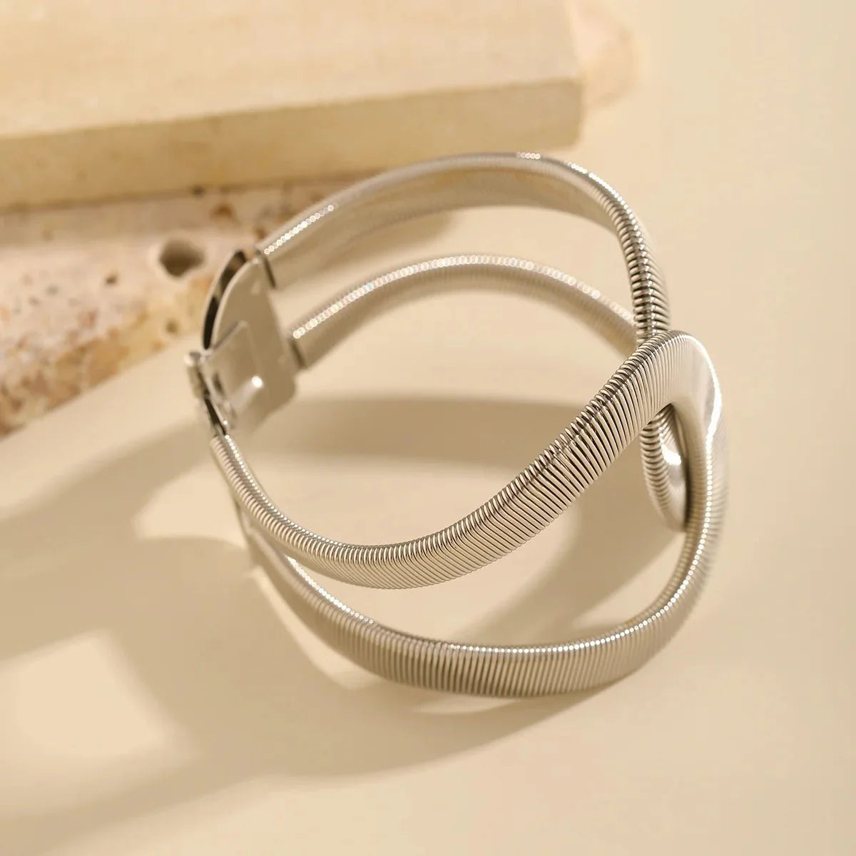 Chunky Spiral Cuff Bracelet - Aryomi