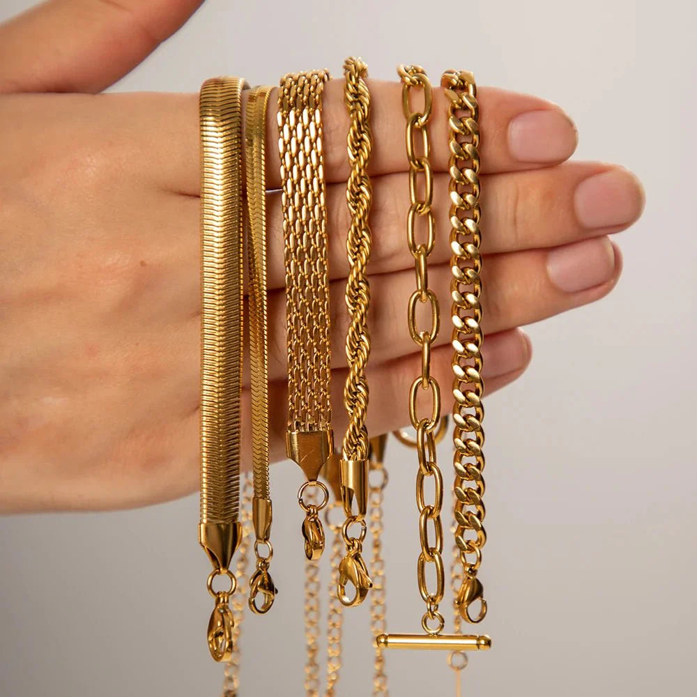 Classy Gold Mix & Match Bracelets - Aryomi