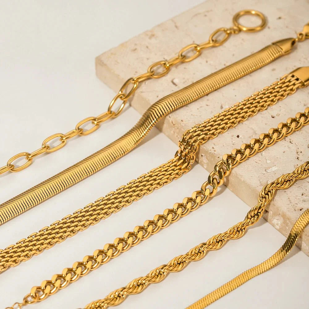Classy Gold Mix & Match Bracelets - Aryomi