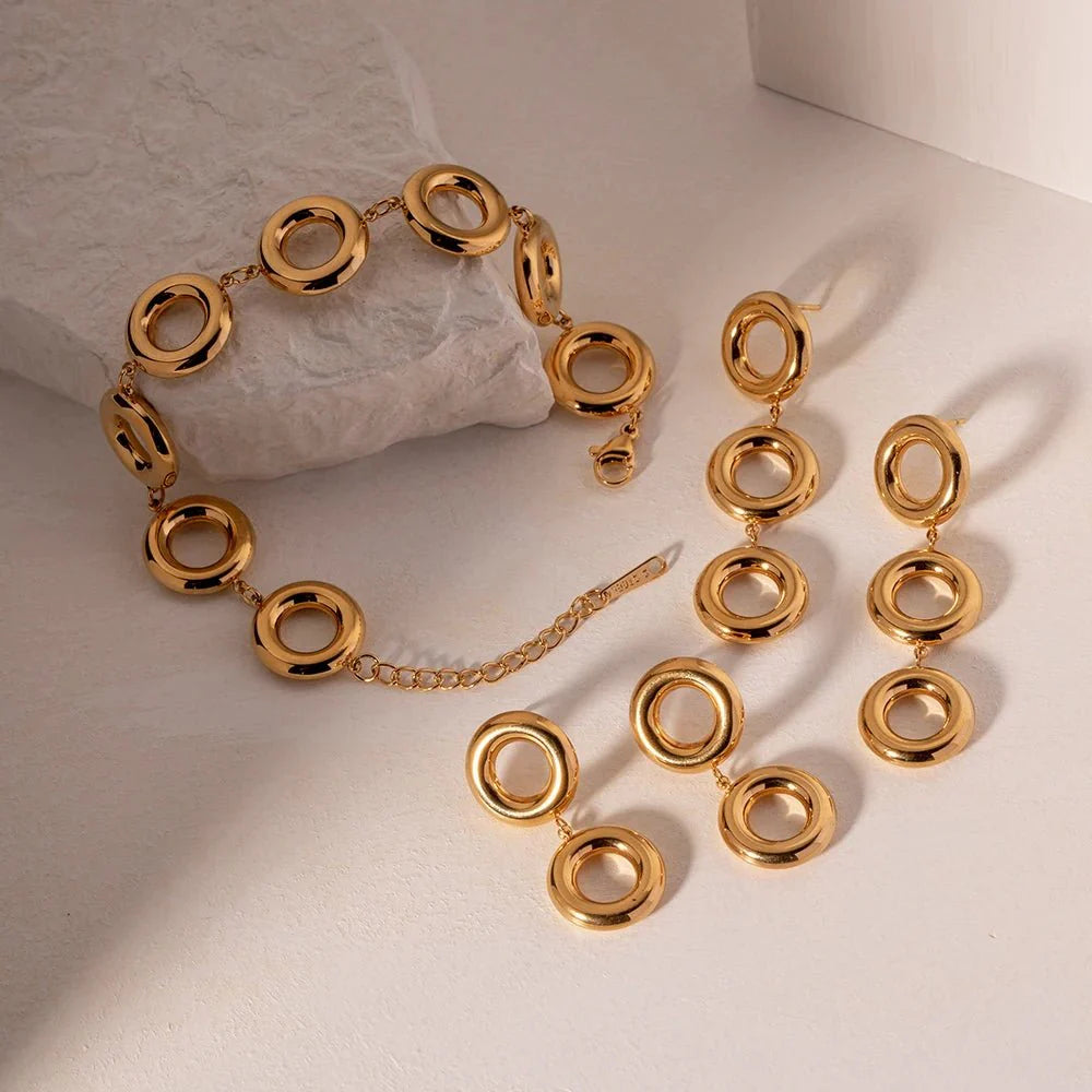 Classy O Rings Drop Earrings - Aryomi