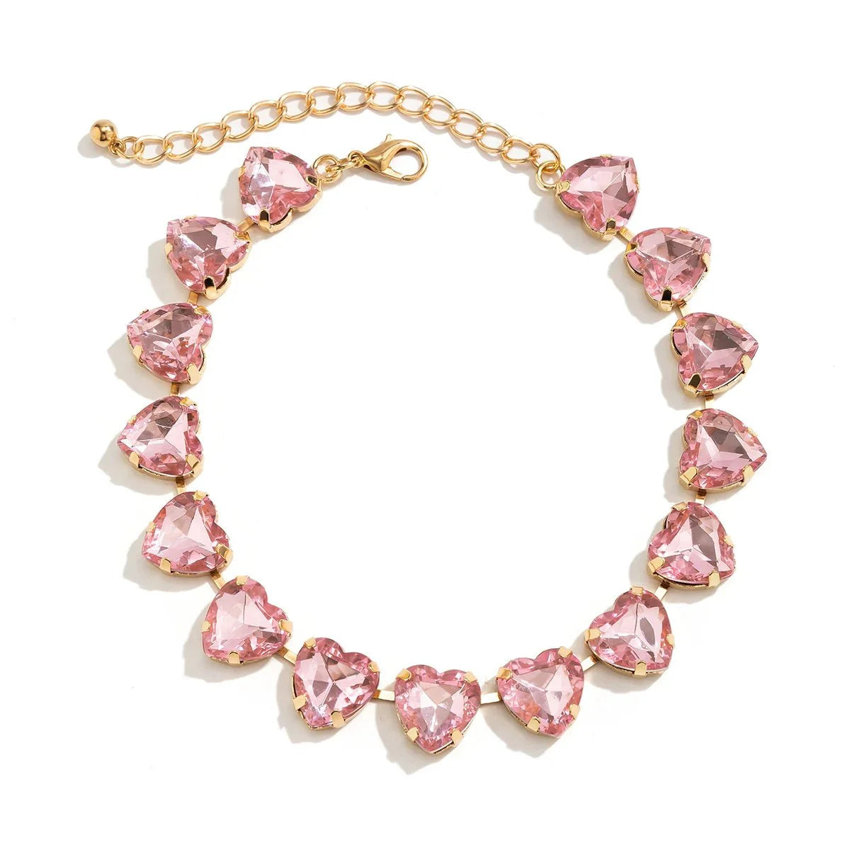 Crystal Heart Choker Necklace - Aryomi