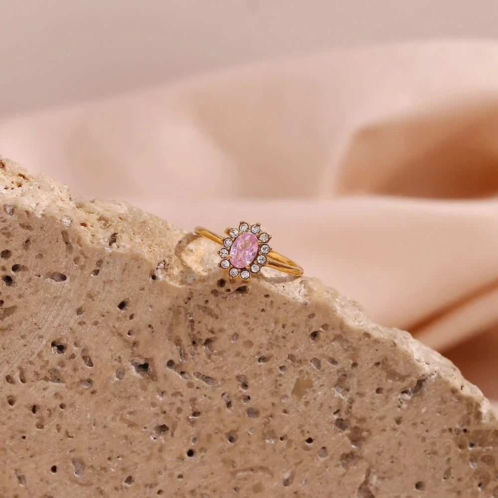 Dainty Adjustable Oval Diamond Rings - Aryomi