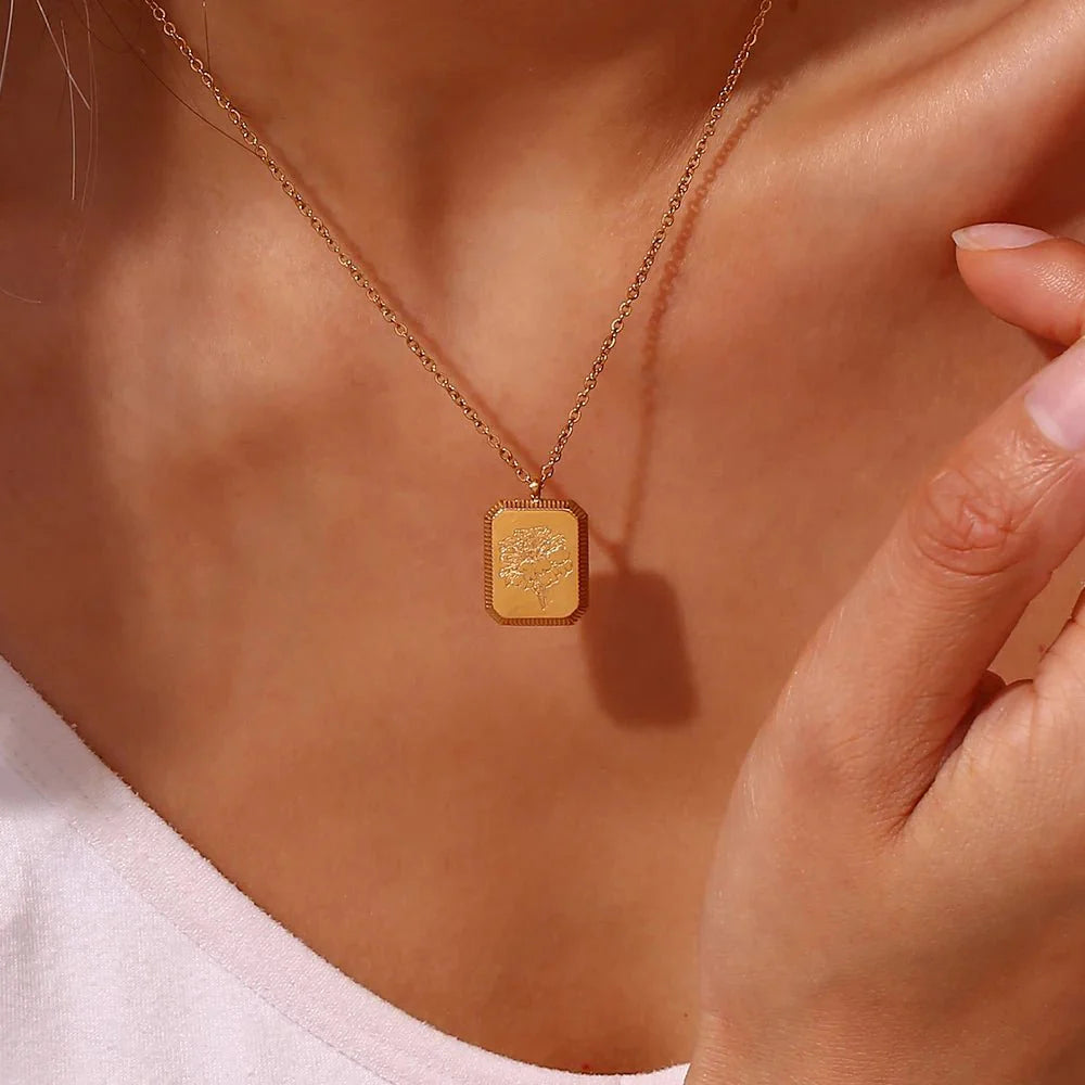 Dainty Birth Month Flower Necklace - Aryomi