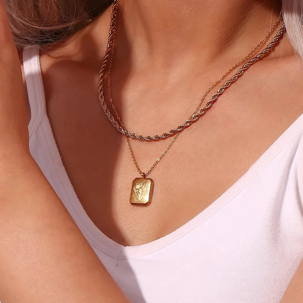 Dainty Birth Month Flower Necklace - Aryomi