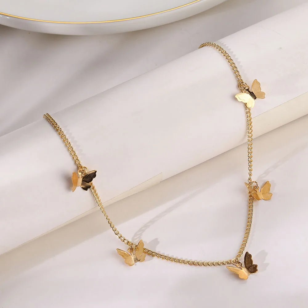 Dainty Butterfly Choker Necklace - Aryomi