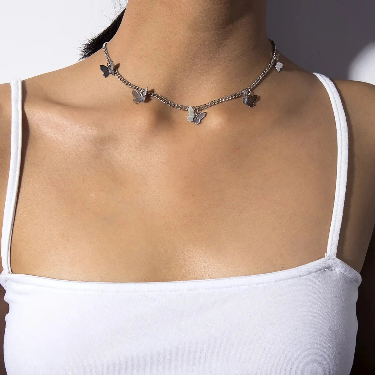 Dainty Butterfly Choker Necklace - Aryomi