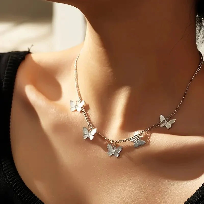 Dainty Butterfly Choker Necklace - Aryomi
