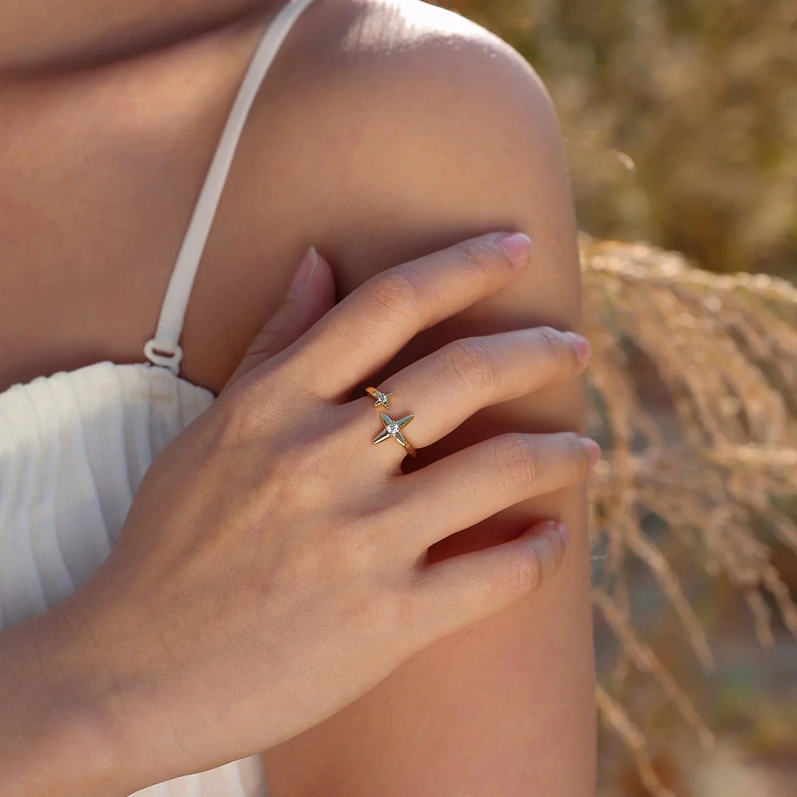 Dainty Diamond Adjustable Ring Stacks - Aryomi