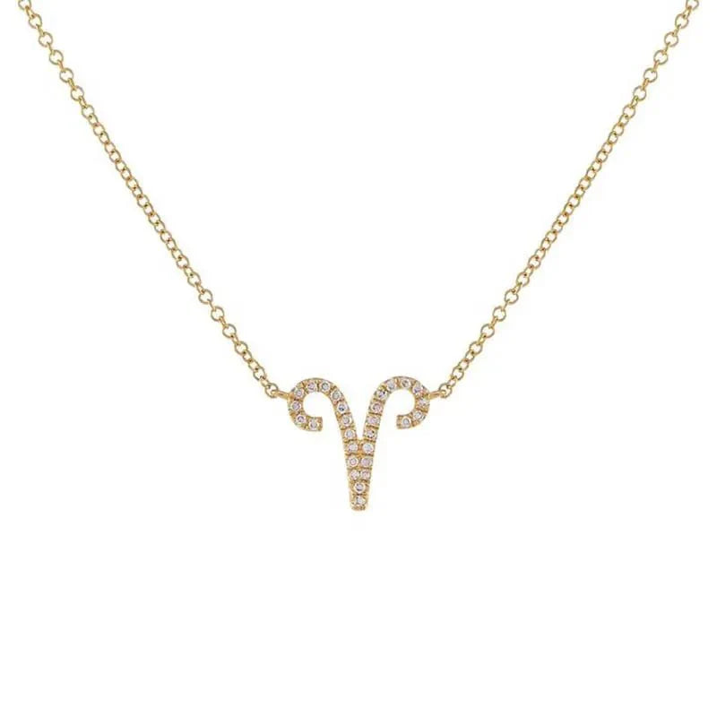Dainty Diamond Zodiac Sign Necklace - Aryomi
